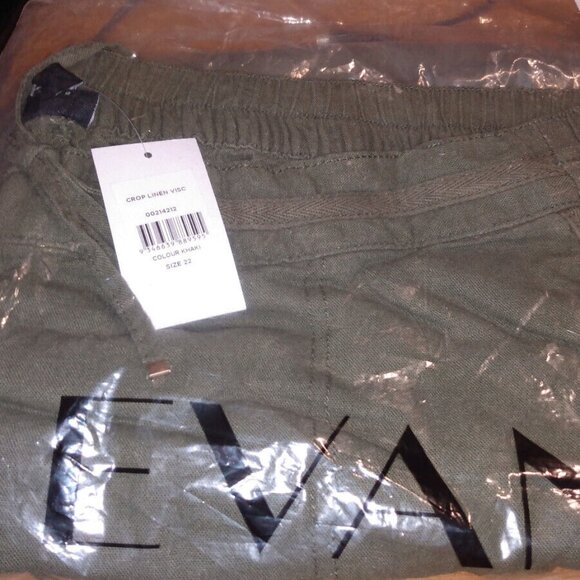 Evans Crop Linen Visc Plus Sz 22 - Picture 1 of 4